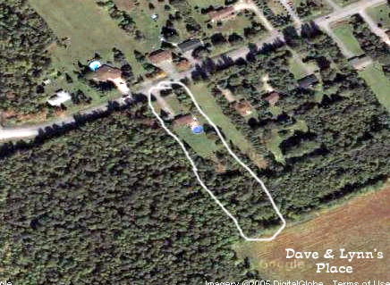 Arial view of property